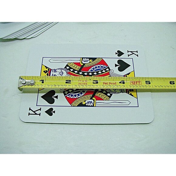 Classic Games Blue Geometric Print Jumbo Playing Cards Poker 5X3.5 in - Picture 5 of 7